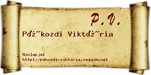Pákozdi Viktória névjegykártya