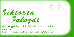 viktoria pakozdi business card